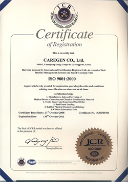 Certifikát pro caregen - Medaprex